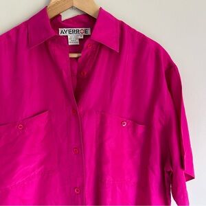 Vintage Silk Hot Pink Top